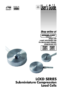 Thumbnail of document Manual - LCKD-25 Subminiature, Button Compression Load Cell